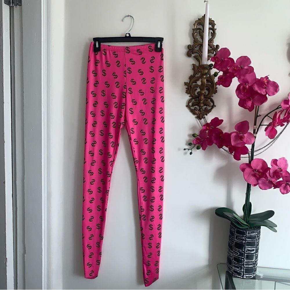 PINK HIGH RISE LEGGINGS - Picture 6 of 12